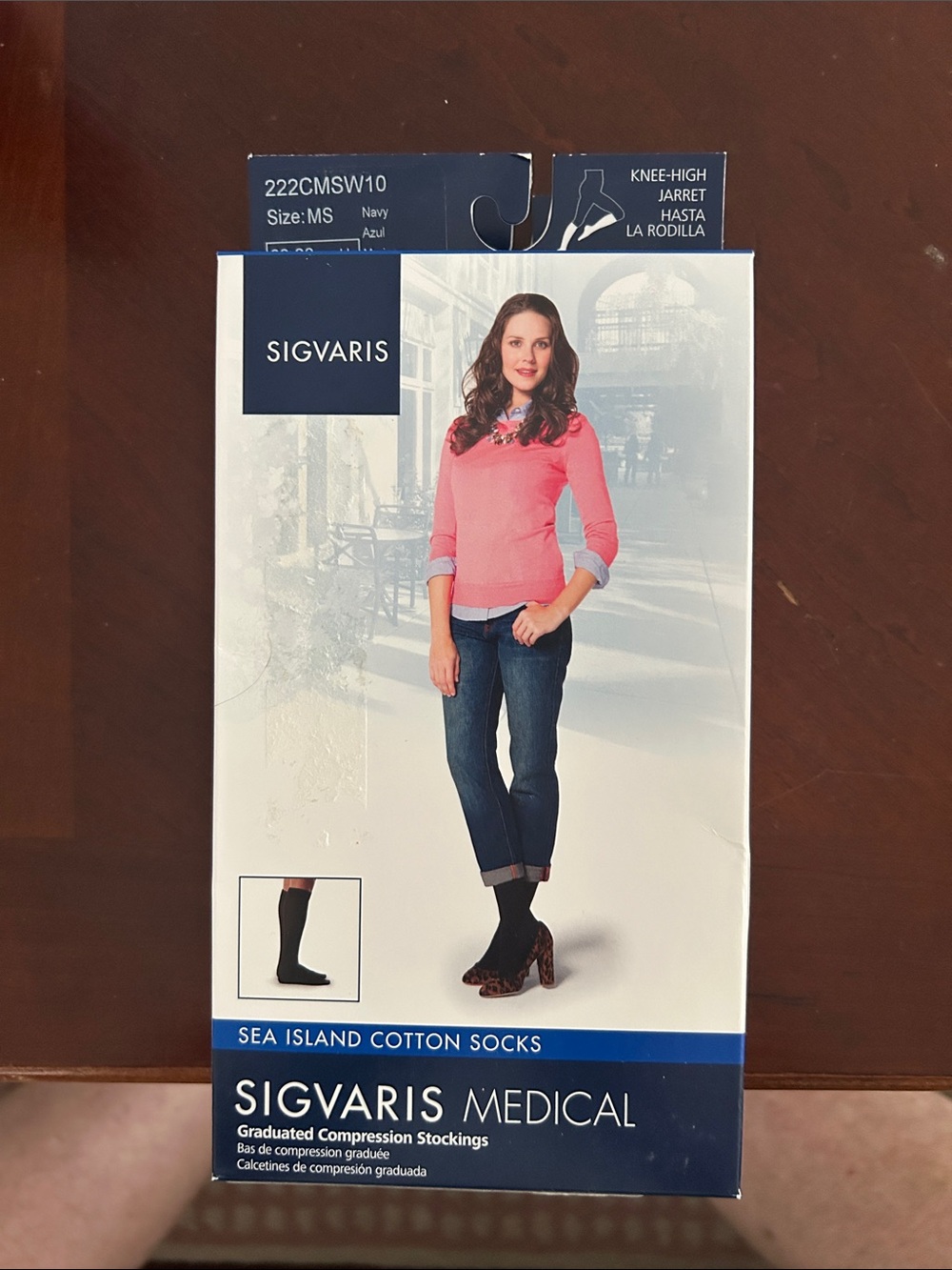 SIGVARIS Medical Knee-High Compression Socks - Navy